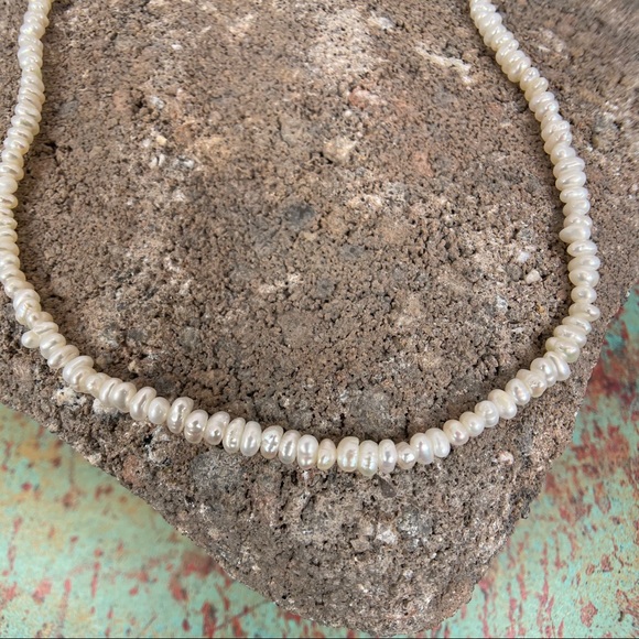 Tiny Baroque Freshwater Pearl Choker Necklace - Picture 2 of 5